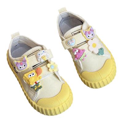 春秋日常休闲女童卡通帆布鞋