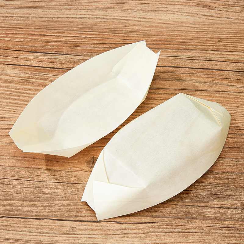 工厂批发木皮船一次性木舟盘点心木船零食坚果盒杨木打包寿司鱼丸
