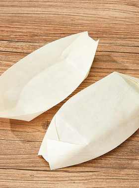 工厂批发木皮船一次性木舟零食木船点心盒坚果鱼丸盘打包杨木寿司