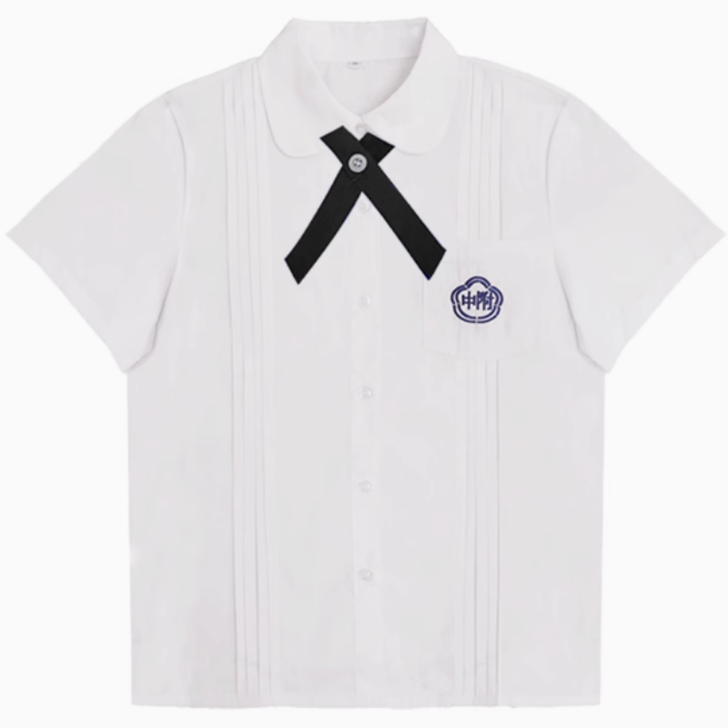 附中校服jk制服夏季情侣短袖衬衫泰式套装高中学生学院风毕业班服