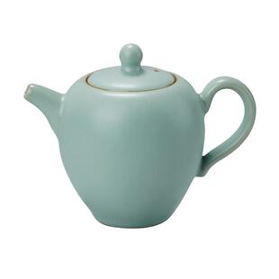 汝窑美人肩茶壶手工陶瓷泡茶单壶开片可养中式景德镇汝瓷青瓷简约