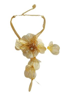 郁金香色大花朵项链2023新款爆款