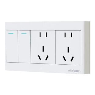 锦迈明装开关插座二开十孔五孔单双控4孔多孔大功率16a明线盒面板