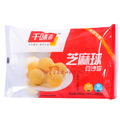 千味央厨芝麻球糯米豆沙甜点早餐