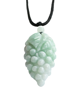 天然翡翠吊坠a货玉石葡萄挂件珠宝女士气质简约锁骨链项链饰品