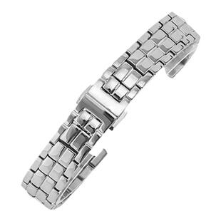 征途适配天梭T094表带钢带女蝴蝶扣1853手表链T094210A钢链12mm