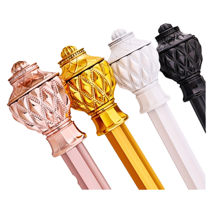 加厚铝合金窗帘杆静音罗马杆单杆双杆窗帘杆子窗帘轨道支架送配件