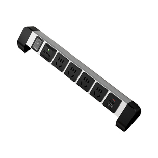 德木桌面多插位插排 家用厨房usb快充防雷排插插板带线插座pdu