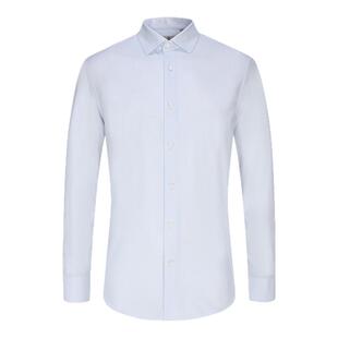 【细蓝白条纹】DIDIBOY2025春夏季新款男士商务蓝色职业长袖衬衫