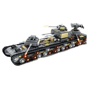 开智8合1重型坦克车组合套装男孩拼插玩具礼物小颗粒消防车工程车