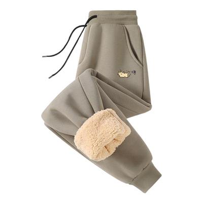 NN真维斯羊羔绒裤子男款冬季美式