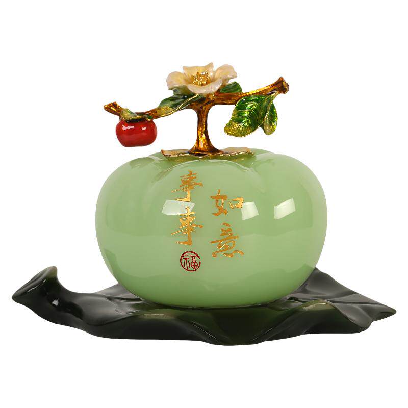 琉璃苹果摆件客厅装饰品生日礼物