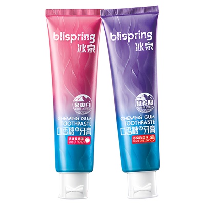 冰泉清新口气双重亮白牙膏