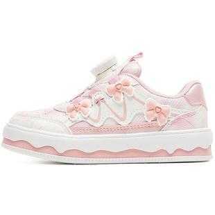 回力童鞋女童运动鞋2026春季新款儿童板鞋纽扣小白鞋女孩休闲鞋子