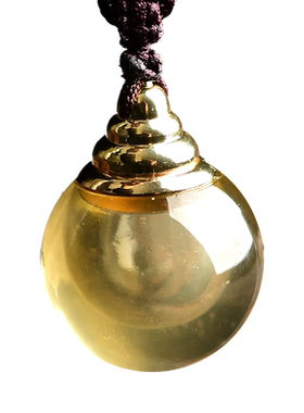 黄水晶楞严咒舍利塔挂件嘎乌盒