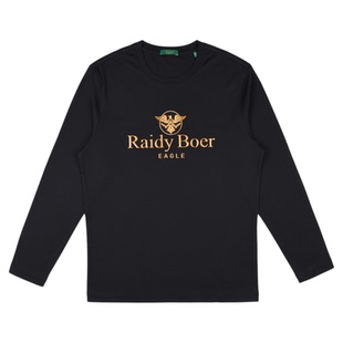 【100%棉】Raidy Boer/雷迪波尔2025年秋男新高频浮雕长袖T恤6025