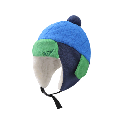 水夏蓝儿童护耳帽手套围脖套装