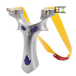 新款重工大炮恶魔怪兽扁皮弹弓快压铝合金户外竞技弹弓实战快压弓