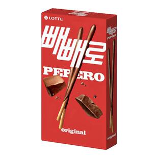 韩国进口pepero派派乐巧克力涂层夹心装饰饼干休闲零食小吃