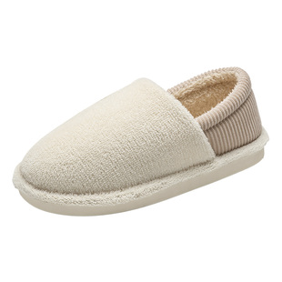 毛绒棉拖鞋女士冬季新款室内家居保暖包跟防滑月子情侣棉拖鞋男款