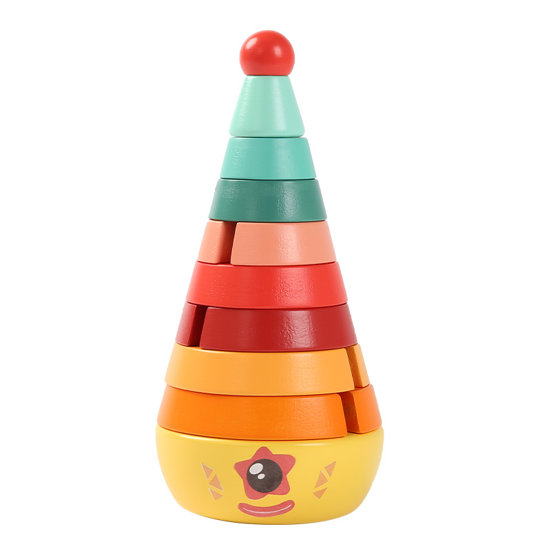 菠萝树小丑堆叠儿童叠叠乐层层叠婴幼儿早教套塔堆堆乐堆叠玩具