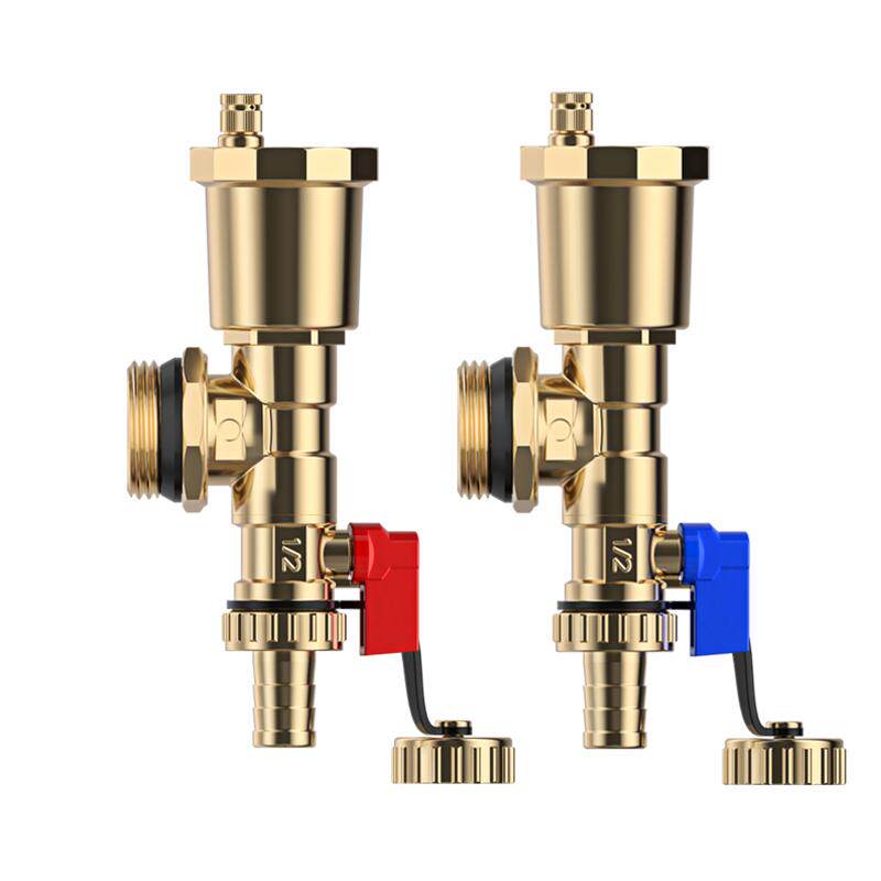 南先地热分水器自动排气阀排水地暖暖气片放水放气阀泄水阀一寸