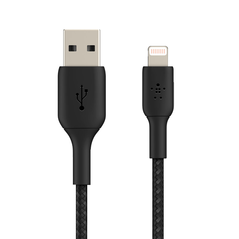 Belkin贝尔金MFi认证Lightning充电尼龙编织数据线1m适用于苹果iPhone14/13