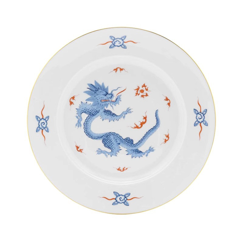 德国MEISSEN梅森瓷器明之神龙系列欧式家用送礼餐具西餐盘纯手绘
