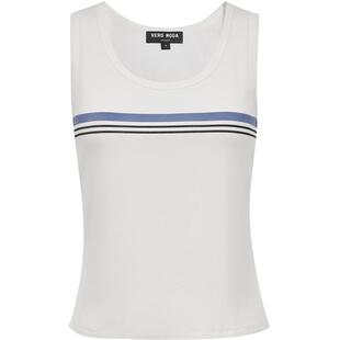 Vero Moda背心2025夏季新款含棉莱赛尔撞色条纹装饰上衣325203004