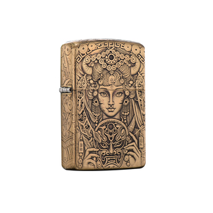 zorro佐罗煤油打火机复古黄铜扎基拉姆砂轮防风高级打火机送男友