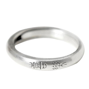 银戒指女小众设计开口古法情侣对戒素圈尾戒自律999足银纯银戒指