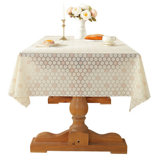 桌布防水防烫防油免洗长方形餐桌布PVC塑料蕾丝高级台布茶几桌垫