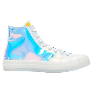 Converse Chuck70Hi匡威变色龙反光镭射高帮板鞋男女款果冻彩虹白