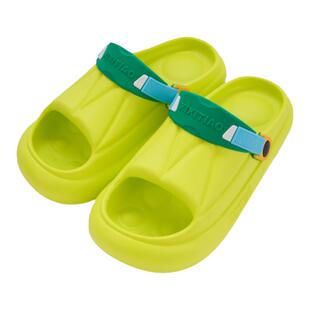 细细条 荧光绿运动风凉拖鞋男女夏季时尚外穿个性防滑厚底沙滩鞋