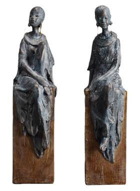 仿古客厅非洲人物艺术摆件软装