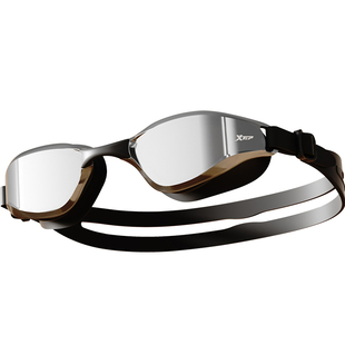 特步成人专业竞速泳镜高清防雾防水男士游泳镜泳帽两件套游泳装备