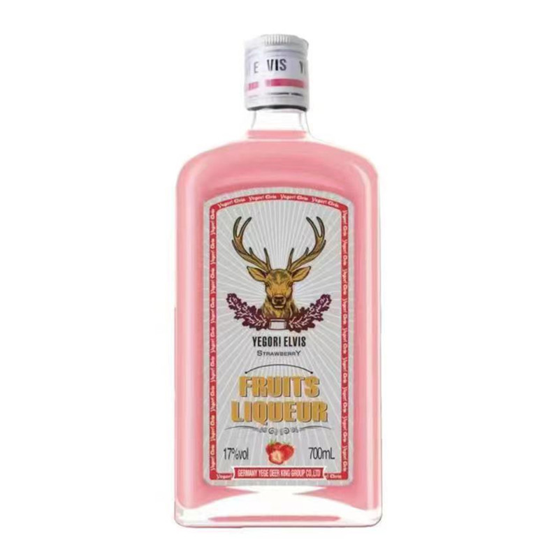 柠檬味草莓味奶油利口酒玫瑰果酒蔓越莓德国合资洋酒17°度700ml