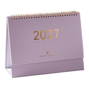 台历2027年新款桌面日历定做商务办公记事莫兰迪色小清新创意摆件计划本简约ins风马年月历纸架定制广告logo