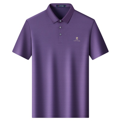 梦特娇桑蚕丝凉感透气短袖Polo衫