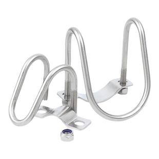 304不锈钢双U型螺丝卡扣十字交叉U形螺栓管卡异型箍大棚养猪畜牧