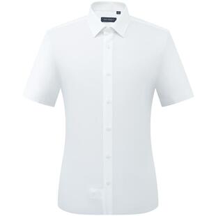 报喜鸟2024夏季新款男商务正装短袖衬衫职业装上班易打理白衬衣