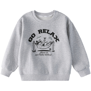 【不易起球】棉花堂童装儿童卫衣圆领春秋女童男童上衣A类10A抗菌