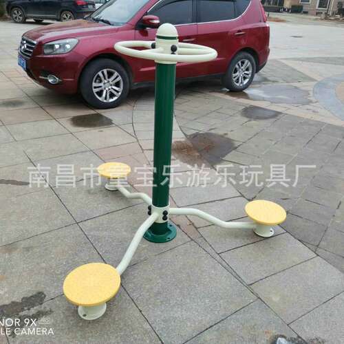 小区健身器材塑木室外户外健身器材用品组合双人太空漫步机批发