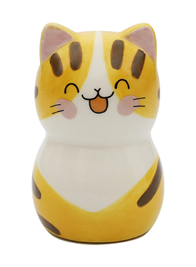 招财猫手绘小型汽车装饰公仔摆件