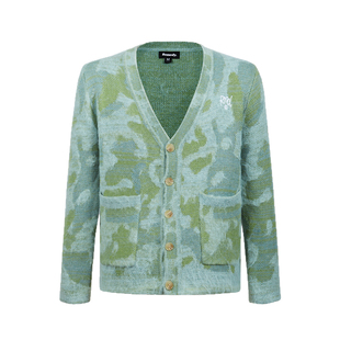 Remedy 秋冬款慵懒风V领开衫毛衣男女潮牌宽松休闲提花针织外套