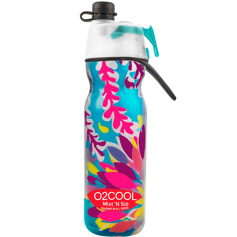 美国o2cool喷雾降温防尘保冷水杯