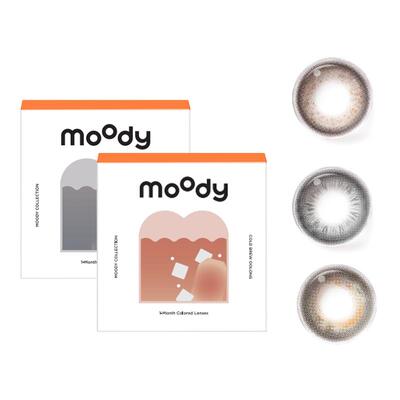 moody美瞳月抛2片装小直径隐形眼镜旗舰店官方正品冷泡乌龙茶