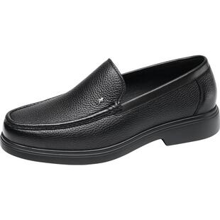 金猴男鞋2025秋季新款鹿皮时尚商务休闲皮鞋软底软面舒适乐福鞋男