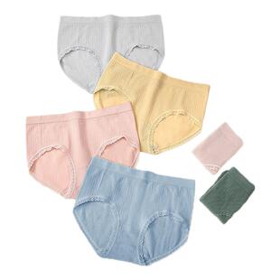 新世家族木纤维女士内裤中腰三角裤女春秋季少女内裤短裤头蕾丝边