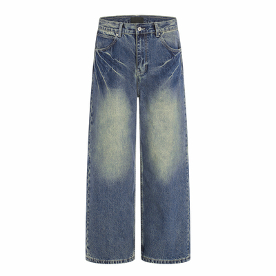 15GET美式闪电纹水洗牛仔裤